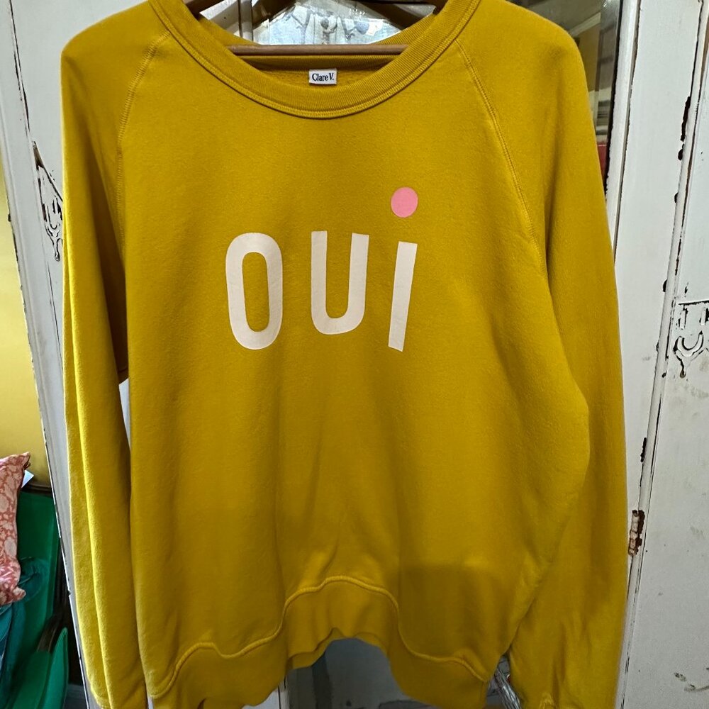 Clare V OUI SWEATSHIRT Mustard XL